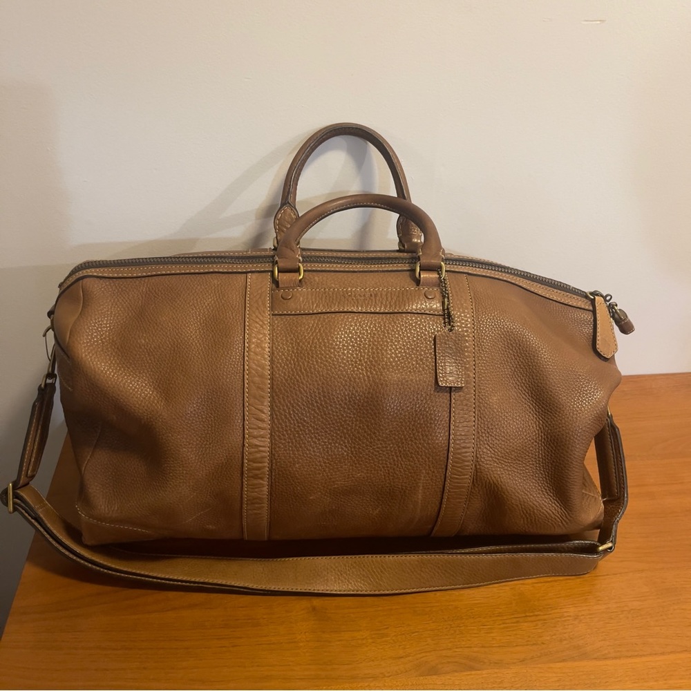 Coach pebble leather duffle